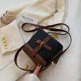 Vintage Crossbody Shoulder Handbag with Flurry Accessory Black